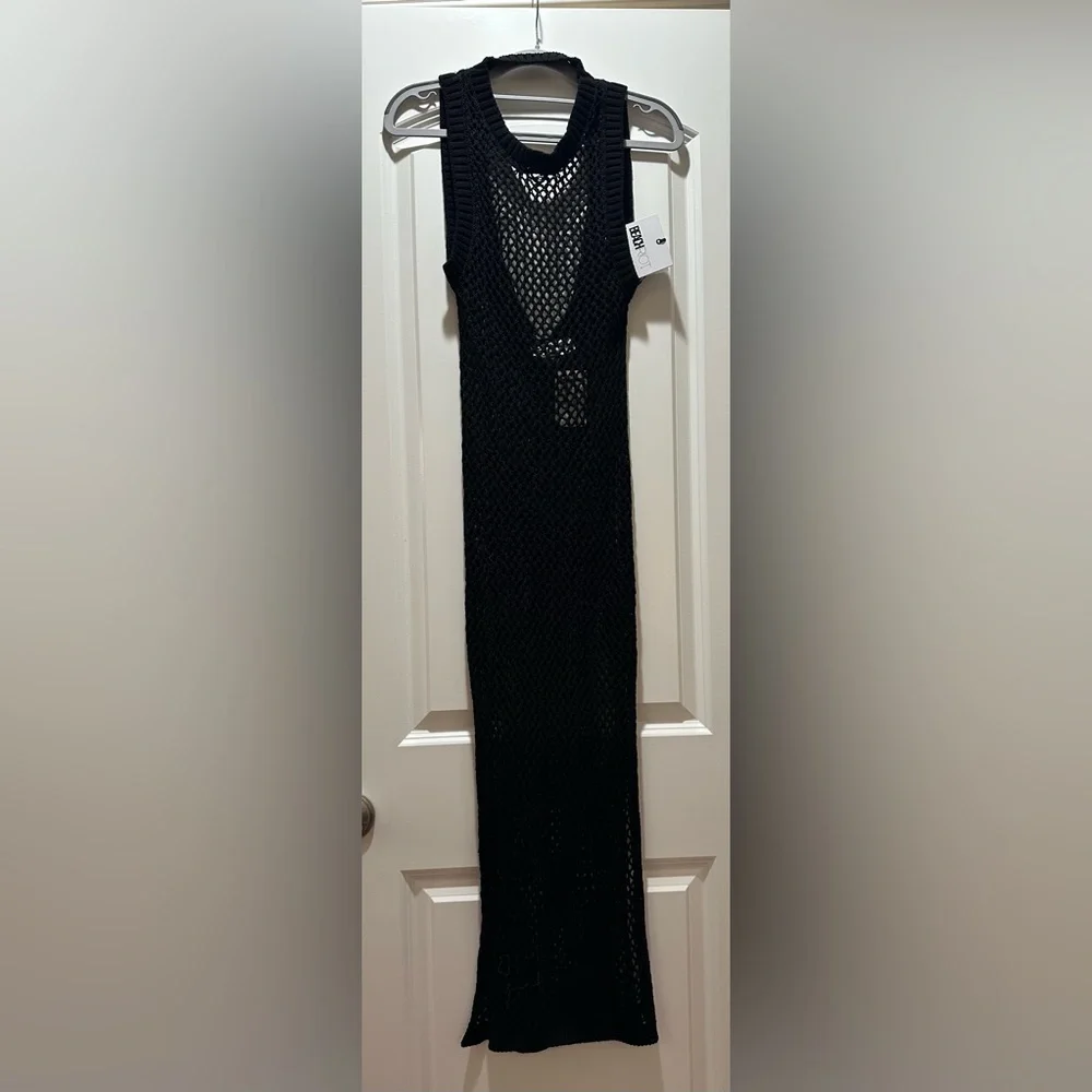 Beach Riot Black Knit Coverup -XS extra small